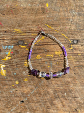 Load image into Gallery viewer, Amethyst &amp; Clear Anklets
