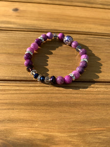 Purple & Silver Bracelet